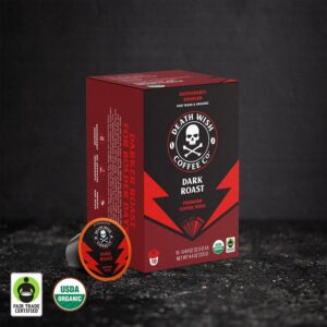 Death Wish Coffee Dark Roast Single-Serve Pods - 10 count