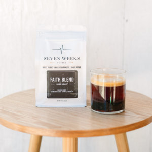 Seven Weeks Coffee Faith Blend - Dark Roast - 12 oz / Whole Bean